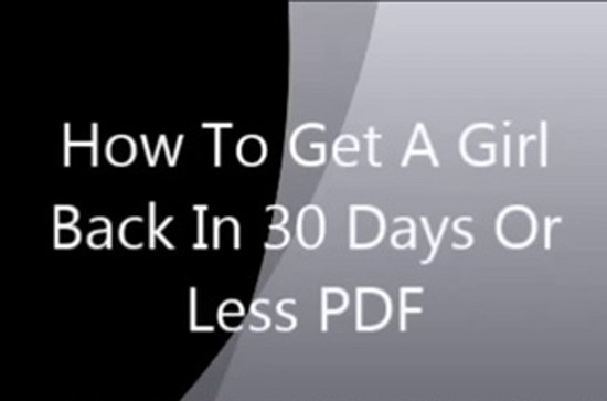 How to Get a Girl Back in 30 Days or Less e-cover